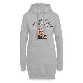 Catchelor Single Leben Katze Bachelor Party - Hoodie-Kleid - Grau meliert - Vorne