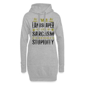 Landscaper Landscaping Landscape - Hoodie-Kleid - Grau meliert - Vorne
