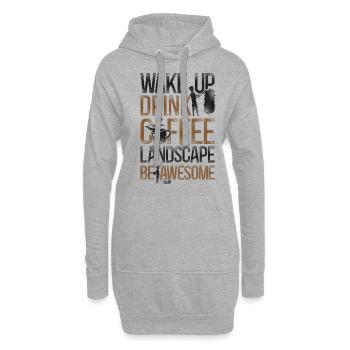 Paysagiste Aménagement Paysager - Sweat-shirt à capuche long Femme - gris chiné - Devant