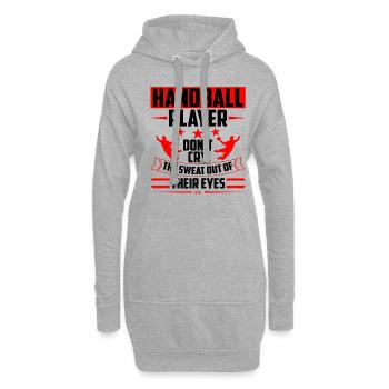 Handballspieler Sportspiel Handball - Hoodie-Kleid - Grau meliert - Vorne