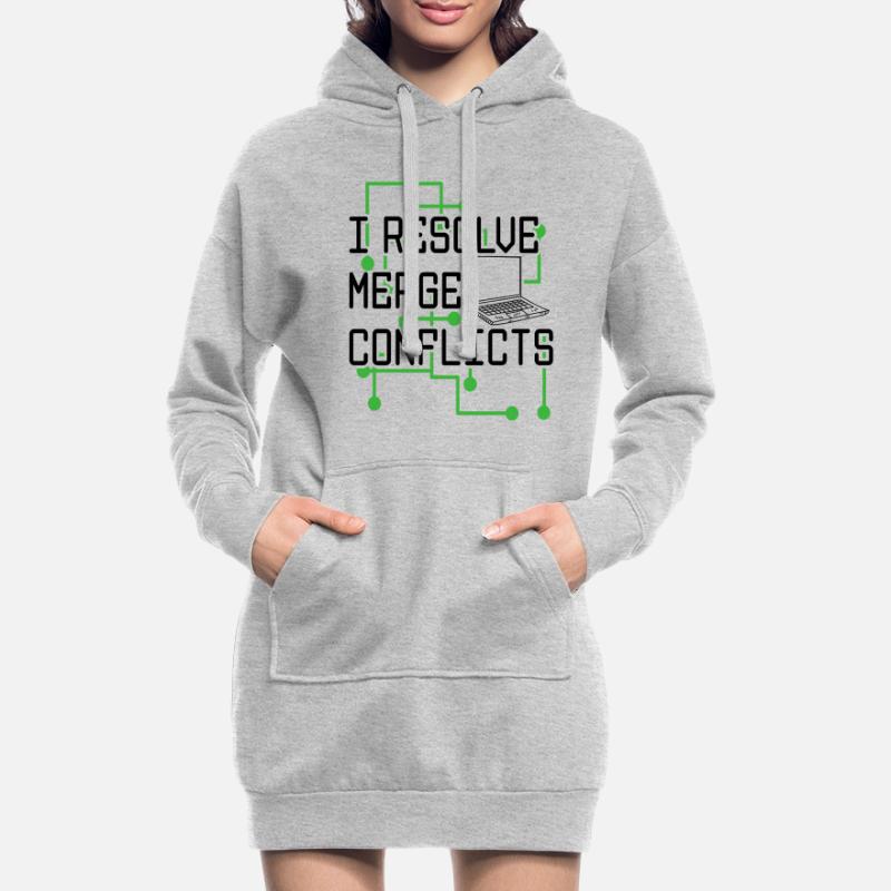 I Resolve Merge Conflicts Coder Software Developer Hoodie-Kleid