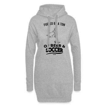 Fussballspiel Vatertag Bier Geschenk - Hoodie-Kleid - Grau meliert - Vorne