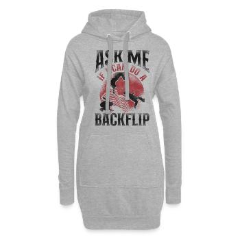 Parkour Free Running Traceur - Sweat-shirt à capuche long Femme - gris chiné - Devant