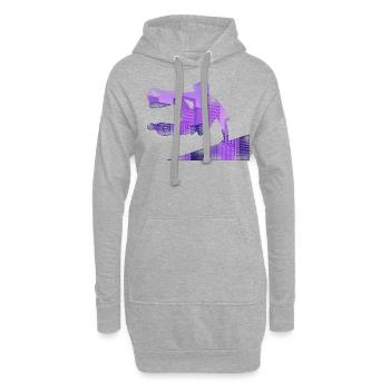 Parkour Free Running Traceur - Hoodie-Kleid - Grau meliert - Vorne