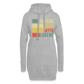 Gardien Héros Mythe Légende Nettoyage - Sweat-shirt à capuche long Femme - gris chiné - Devant