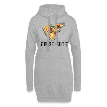 First Bite Daddy and Baby Fathers Day - Hoodie-Kleid - Grau meliert - Vorne