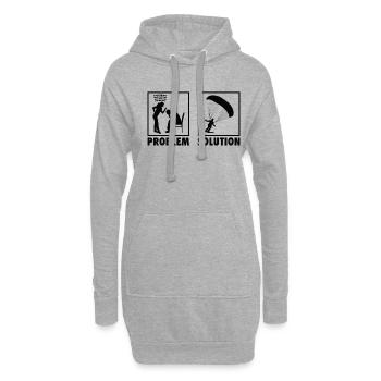 Parachuting Skydiving Skydiver Statement Problem - Hoodie-Kleid - Grau meliert - Vorne