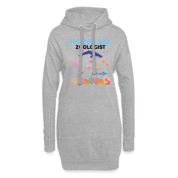 Futur zooologiste Zooologie Biologiste marin Mer - Sweat-shirt à capuche long Femme - gris chiné - Devant