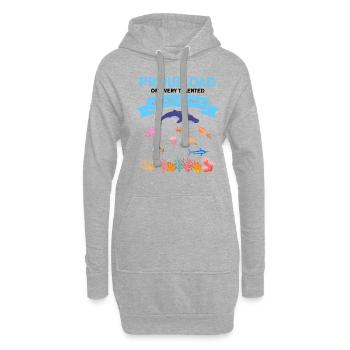Fier Papa Biologiste Marin Biologie Marine Mer - Sweat-shirt à capuche long Femme - gris chiné - Devant