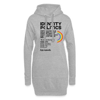 Identity Politics Pride Lgbtq Rainbow Transgender - Hoodie-Kleid - Grau meliert - Vorne