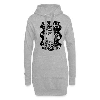 Say Yes To Penguins Astronaut Universe - Hoodie-Kleid - Grau meliert - Vorne
