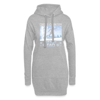 Skieurs de fond biathlon de fond - Sweat-shirt à capuche long Femme - gris chiné - Devant