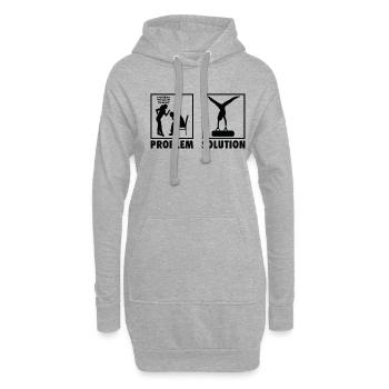 Artistic Gymnastics Apparatus Gymnast Problem - Hoodie-Kleid - Grau meliert - Vorne