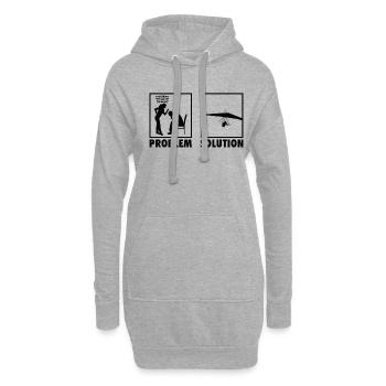 Paragliding Paragliders Statement Problem - Hoodie-Kleid - Grau meliert - Vorne