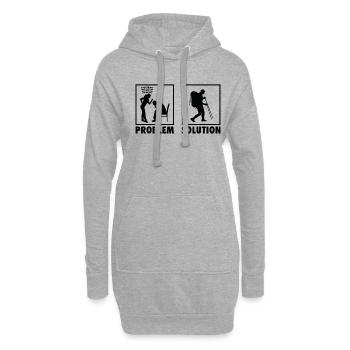 Mountain Climbing Mountain Climbers Statement - Hoodie-Kleid - Grau meliert - Vorne