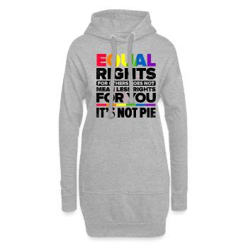 Equal Rights For Others Does Not Mean Less Rights - Hoodie-Kleid - Grau meliert - Vorne