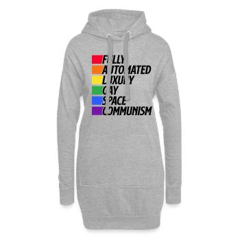 Fully Automated Luxury Gay Space Communism Lesbian - Hoodie-Kleid - Grau meliert - Vorne