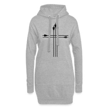 Archer Archer Archer Foi Jésus - Sweat-shirt à capuche long Femme - gris chiné - Devant