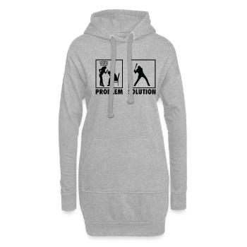 Baseball Baseball Players Statement Problem - Hoodie-Kleid - Grau meliert - Vorne
