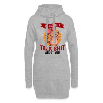 Rat Rodent Rat Lovers Mouse Pet - Hoodie-Kleid - Grau meliert - Vorne