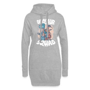 Dinosaur Squad - Hoodie-Kleid - Grau meliert - Vorne