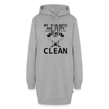 Schmutzige Gedanken Sauber Messer Messersammler - Hoodie-Kleid - Grau meliert - Vorne