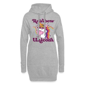 Rainbow Unicorn Bisexual Transgender Pride Rainbow - Hoodie-Kleid - Grau meliert - Vorne