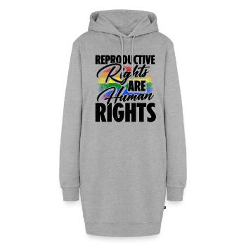 Reproductive Rights Are Human Rights Bisexual Tran - Hoodie-Kleid - Grau meliert - Vorne