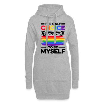 The Only Choice I Made Was To Be Myself Bisexual G - Hoodie-Kleid - Grau meliert - Vorne