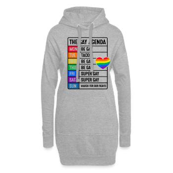 The Gay Agenda Be Gay Pride Bisexual Love Rainbow - Hoodie-Kleid - Grau meliert - Vorne