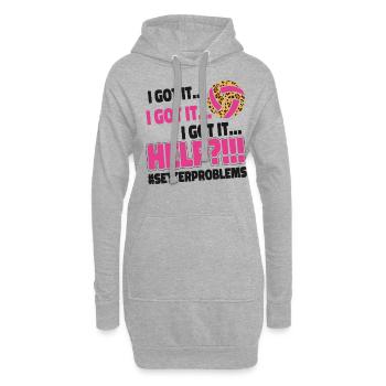 Joueur de volleyball Team Setter - Sweat-shirt à capuche long Femme - gris chiné - Devant