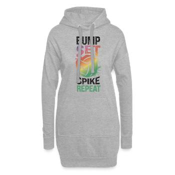 Volleyball Player Team Bump Set - Hoodie-Kleid - Grau meliert - Vorne