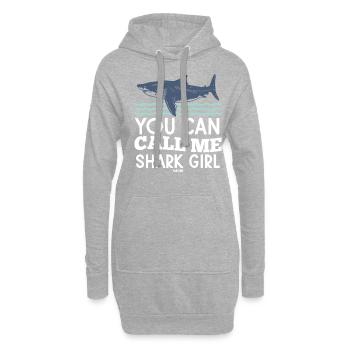 Mme Shark Sea Monster sous l’eau - Sweat-shirt à capuche long Femme - gris chiné - Devant