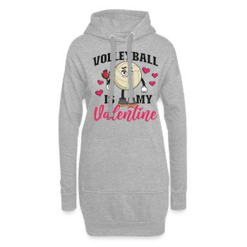 Volleyball Player Team Valentines - Hoodie-Kleid - Grau meliert - Vorne