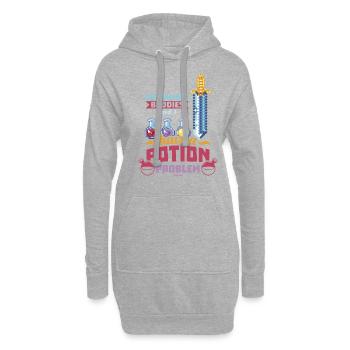 Game Nerd Spielkonsole Gaming zocken Gamepad - Hoodie-Kleid - Grau meliert - Vorne