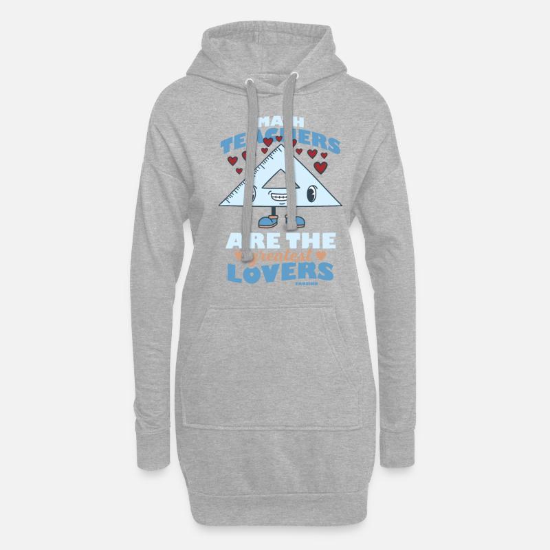 Mathematik Mathe Mathematiker Mathelehrer Geschenk - Hoodie-Kleid - Grau meliert