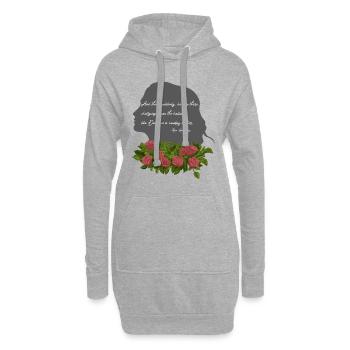 Rose Hathaway Citation Vampire Academy Richelle Mead - Sweat-shirt à capuche long Femme - gris chiné - Devant