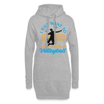 Équipe de volley-ball que je veux juste - Sweat-shirt à capuche long Femme - gris chiné - Devant
