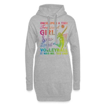 Joueuse de volleyball Équipe Fille - Sweat-shirt à capuche long Femme - gris chiné - Devant