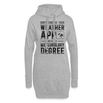 Meteorologist Weather Forecast - Hoodie-Kleid - Grau meliert - Vorne