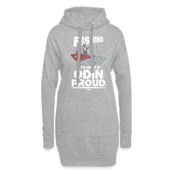 Angler - Hoodie-Kleid - Grau meliert - Vorne