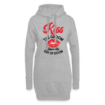 Jour de mariage de célibataire Fate Kisser - Sweat-shirt à capuche long Femme - gris chiné - Devant