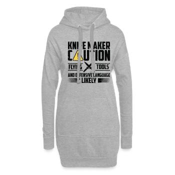 Messer Selbst Schmieden Damast Stahl Schmied - Hoodie-Kleid - Grau meliert - Vorne
