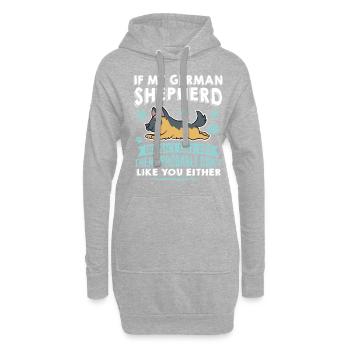 Hunde Deutscher Schäfer Hundeliebhaber - Hoodie-Kleid - Grau meliert - Vorne