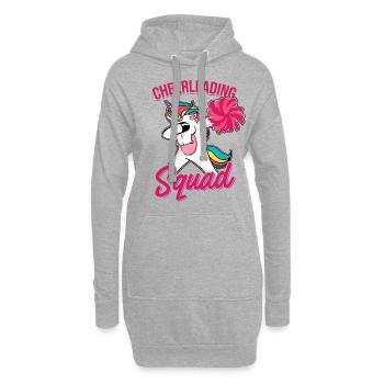 Cheerleading Squad Unicorn Cheerleader Cheerdance - Hoodie-Kleid - Grau meliert - Vorne