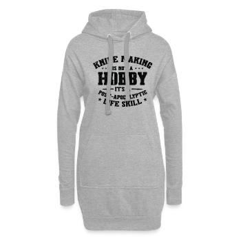 Messer Selbst Schmieden Damast Stahl Schmied - Hoodie-Kleid - Grau meliert - Vorne