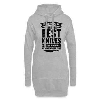 Knifemaking Knife Making Bladesmith Smithing - Hoodie Dress - heather grey - Front