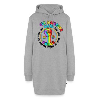 Gay Liberation Front LGBTQ Riot Vintage - Hoodie-Kleid - Grau meliert - Vorne