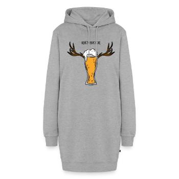 Reindeer Sayings Meme Festival Après Ski Party Bière - Sweat-shirt à capuche long Femme - gris chiné - Devant