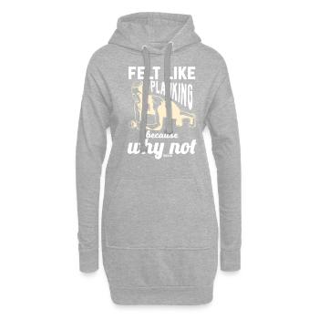 Sommer Fitness abnehmen Frau Mutter - Hoodie-Kleid - Grau meliert - Vorne